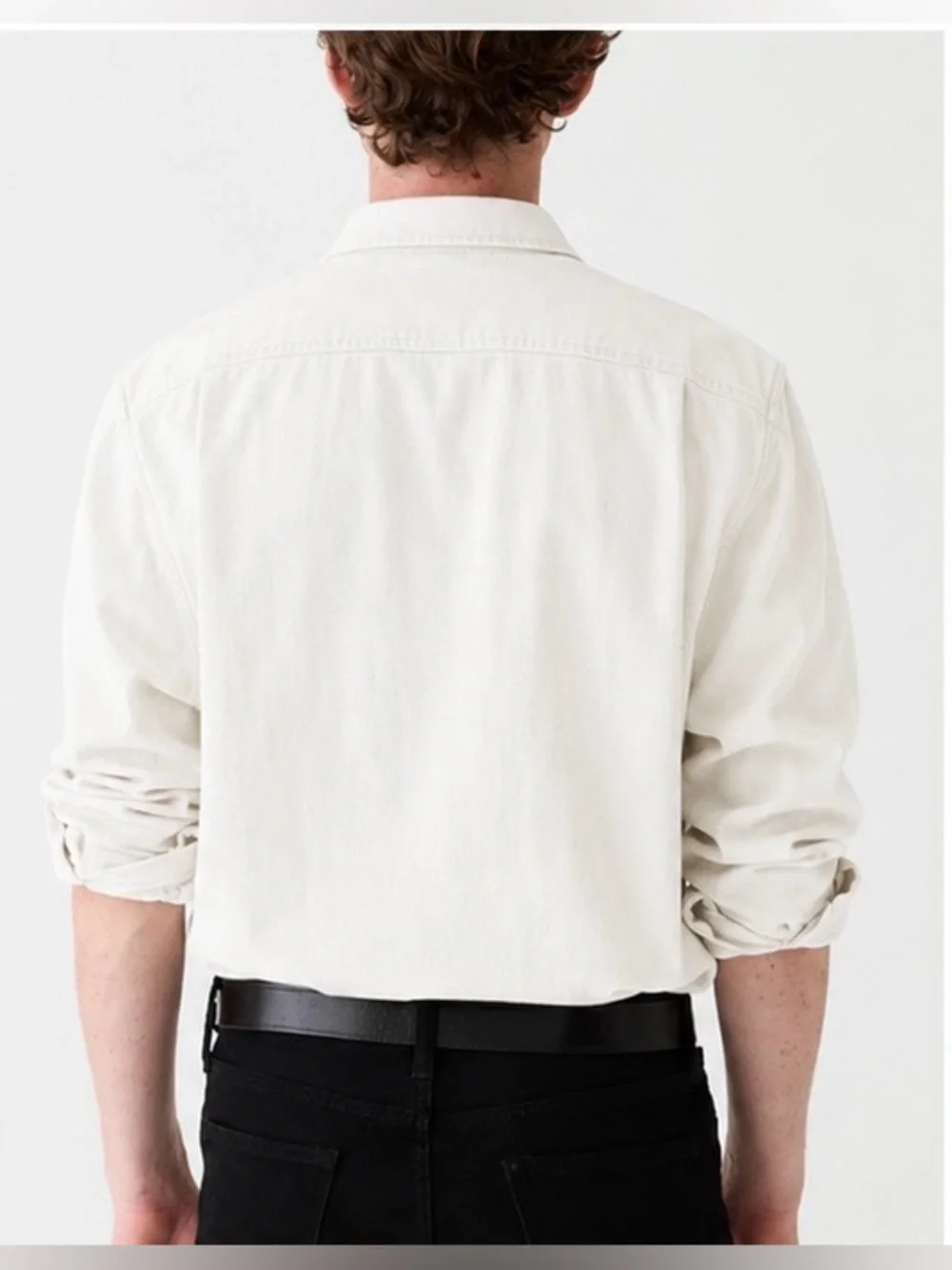 J.Crew Midweight denim workshirt in chalk